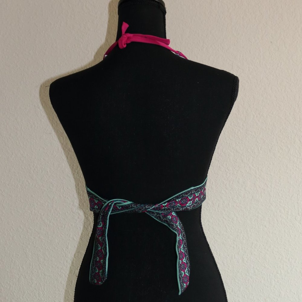 Victoria's Secret Pink Paisley Halter Bikini Swim Top M - Picture 3 of 7
